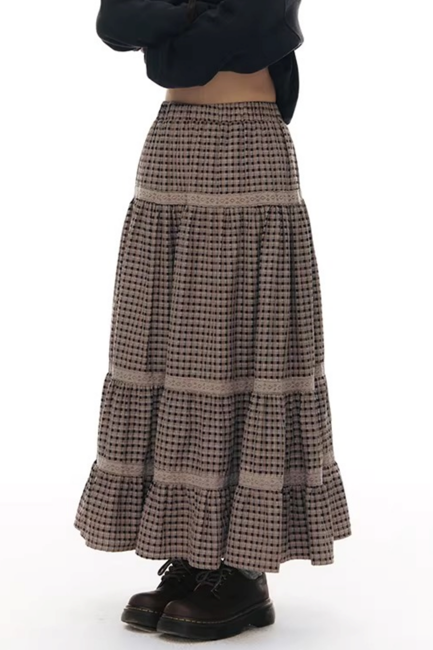 Patchwork Lace A-Line Skirt