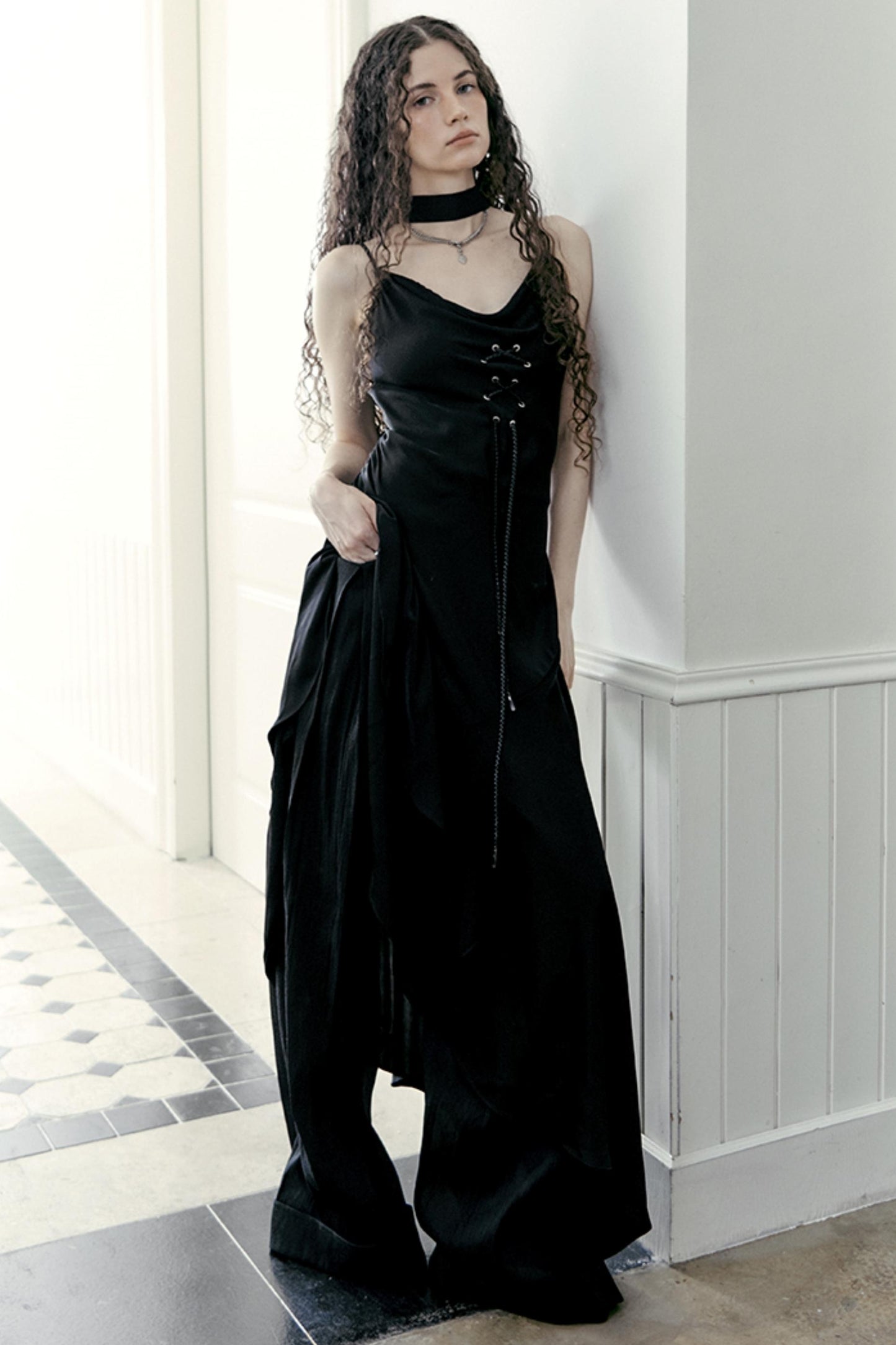 Handmade Beaded Wide Leg Pants