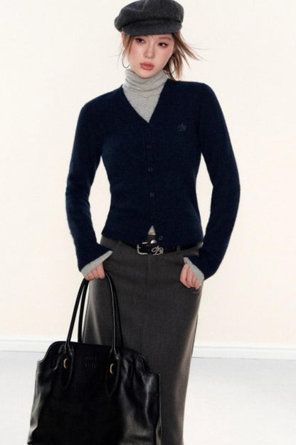 Slim-Fit Knitted Cardigan