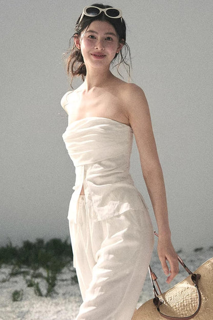 Minimalist Summer Off-Shoulder Top Set-Up