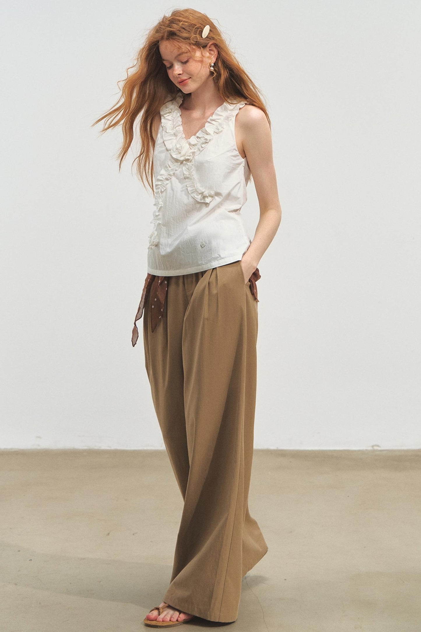 French V-Neck Lace Top