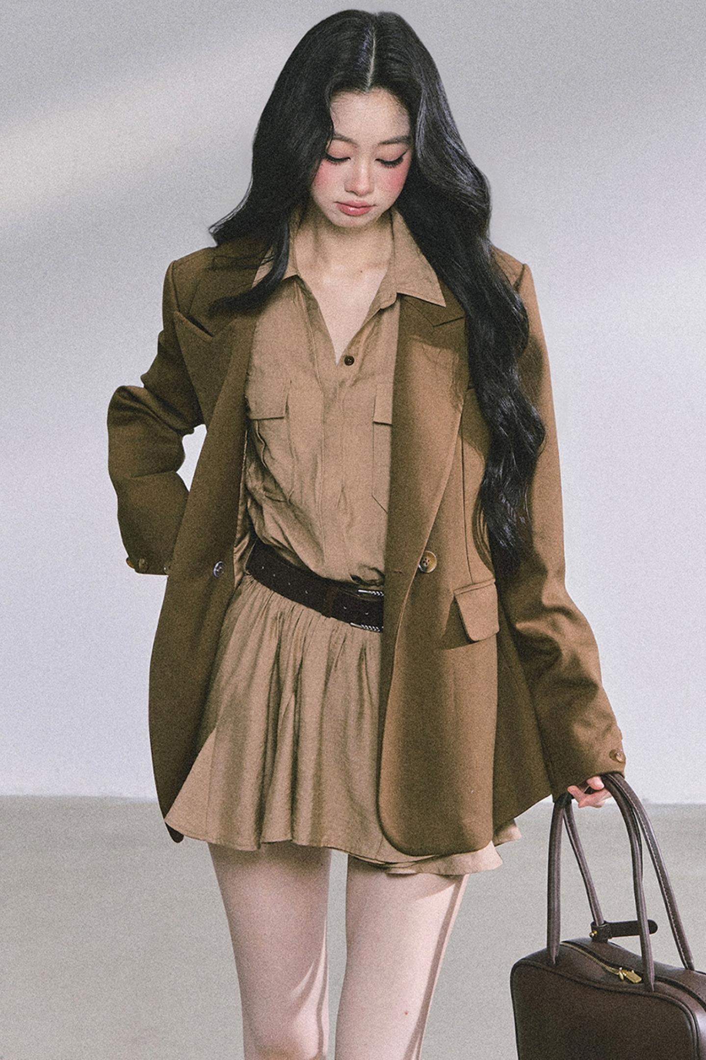 High Wisdom Cargo Dress & Shawl Set