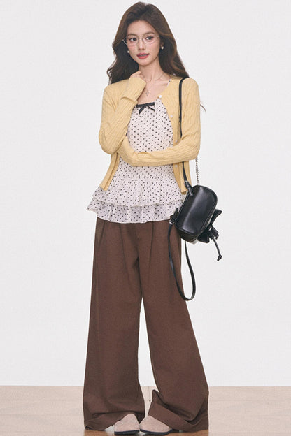 Knitted Cardigan and Dress Set-Up