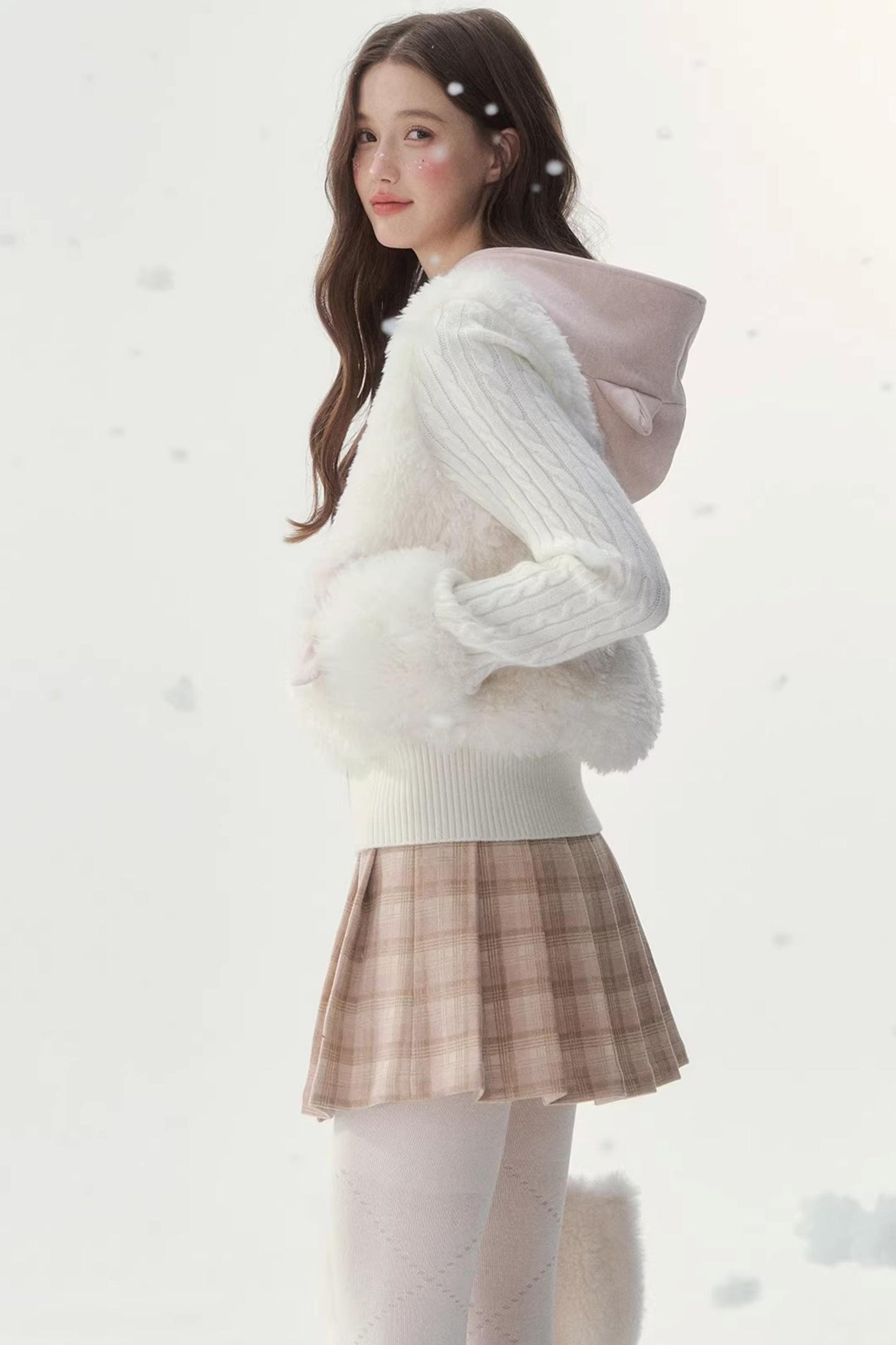 Eco-Friendly Fur Patchwork Jacket