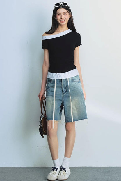 Slant Shoulder Tee
