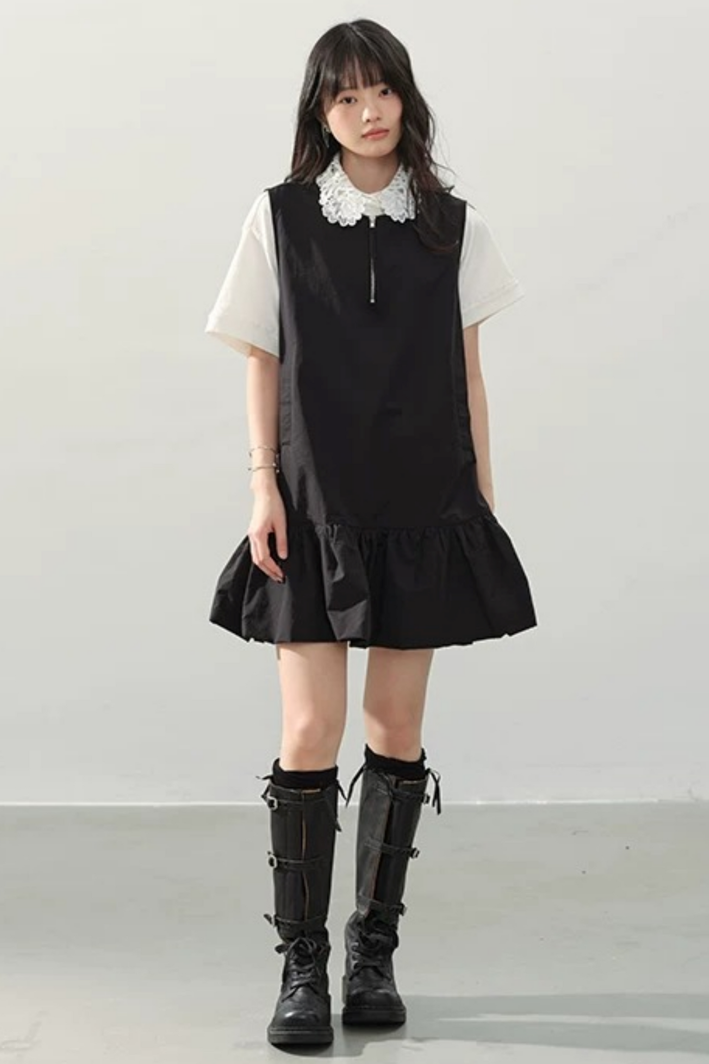 Hydrangea Lace Collar Top