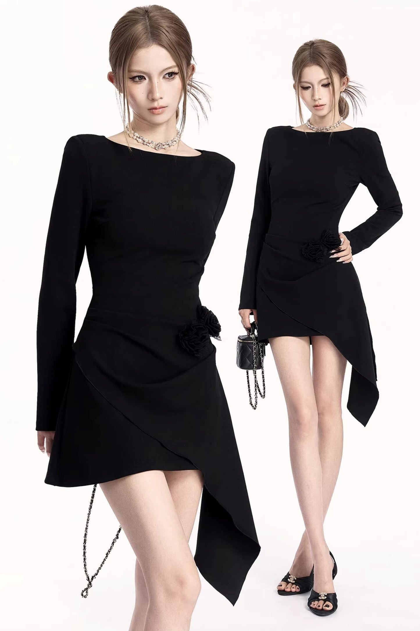 French Retro Ribbon Dress