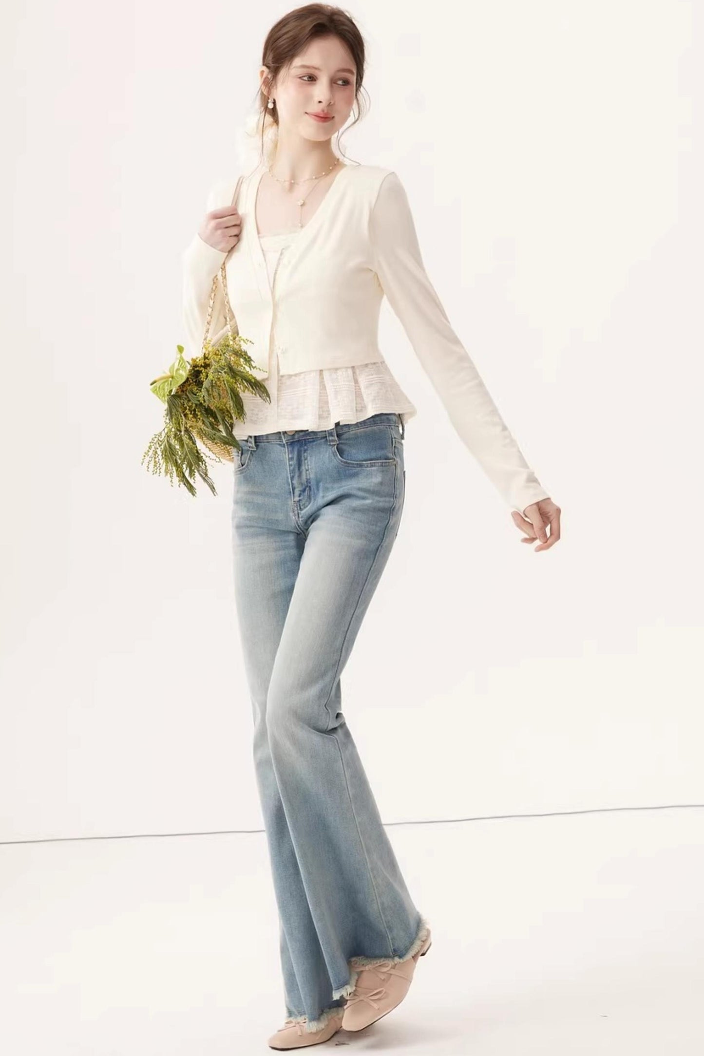 Light Blue Stretchy Denim Pants