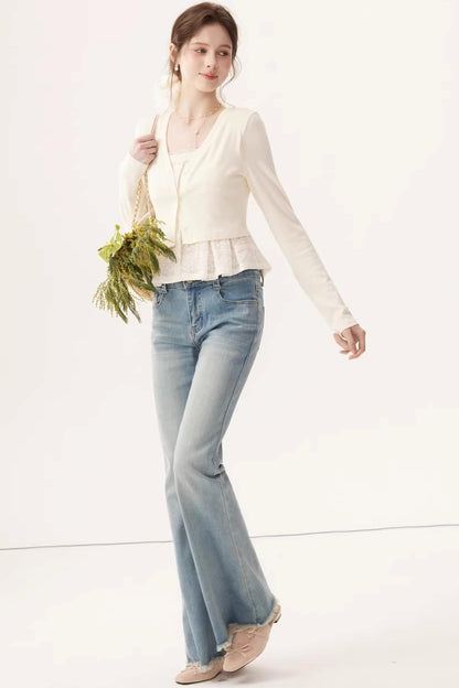 Light Blue Stretchy Denim Pants