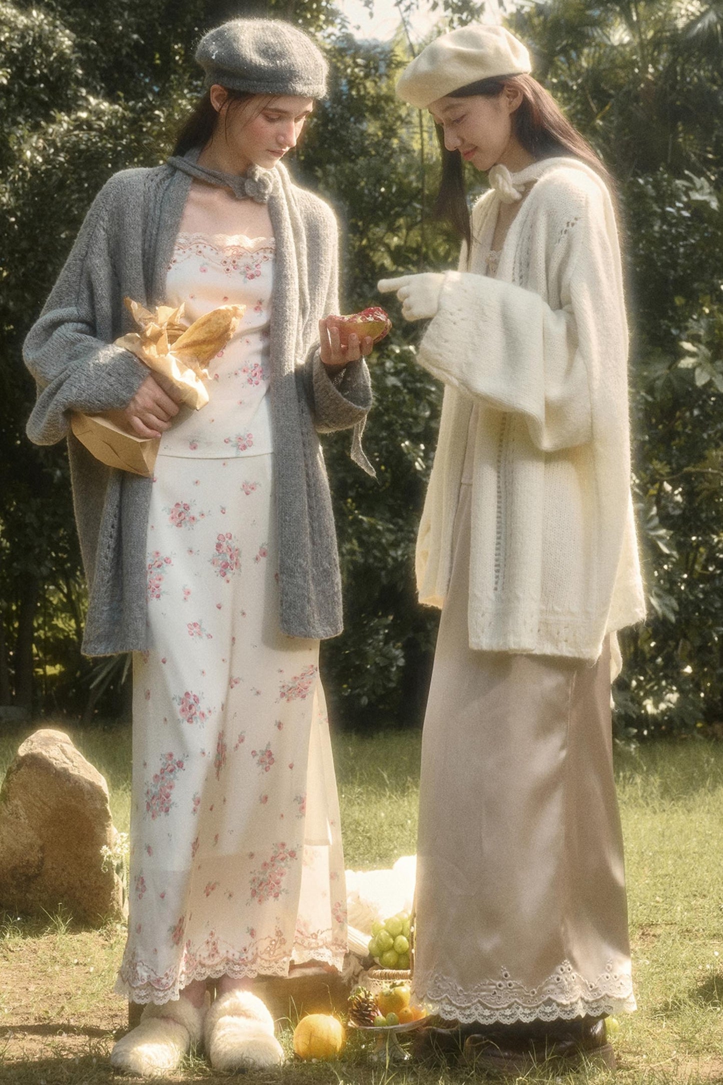 Comfortable Embroidery Top & Skirt Set-Up