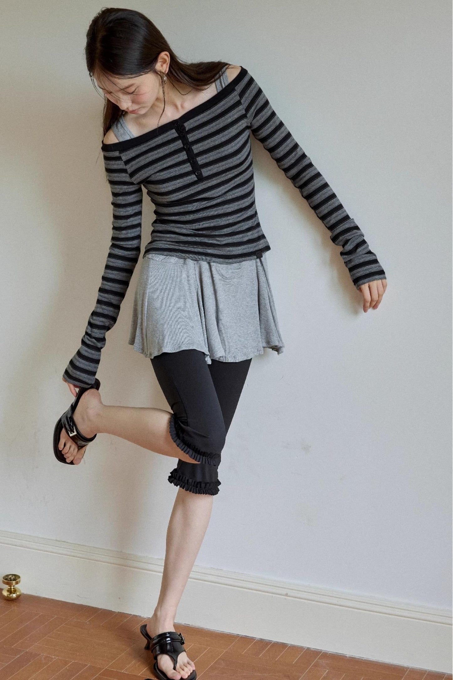 Shoulder Shirt Dress Set-Up