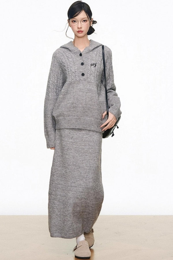 Gray Wool Blazer Set-Up