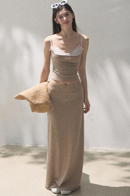 Stretch Chambray Camisole Set