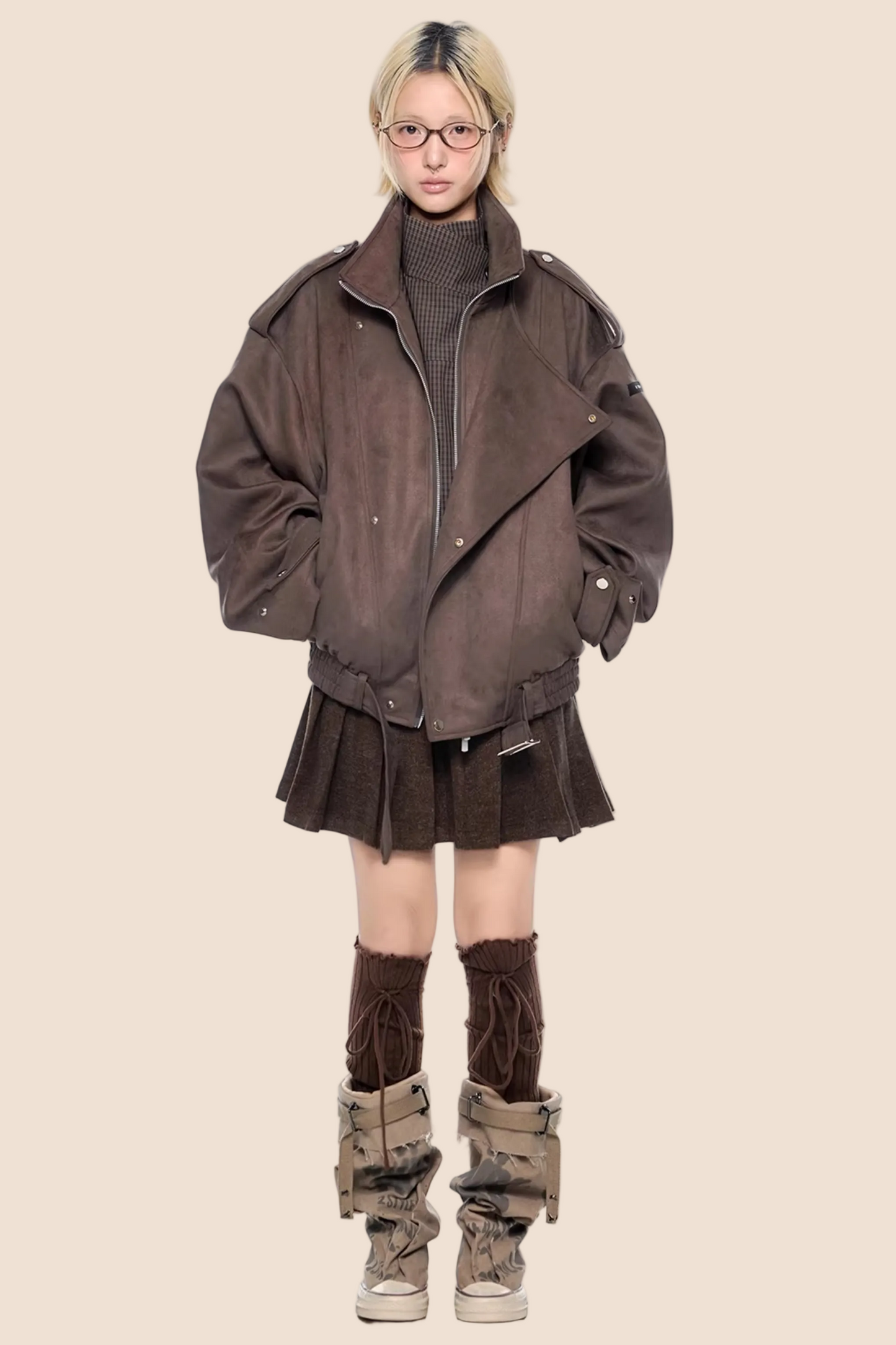 Maillard Faux Suede Retro Jacket