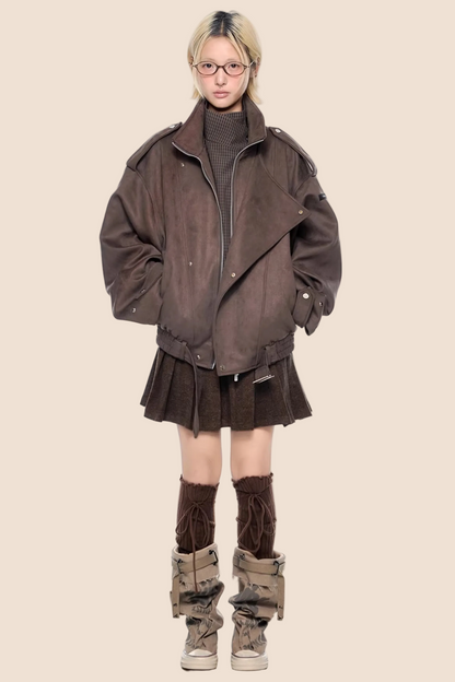 Maillard Faux Suede Retro Jacket