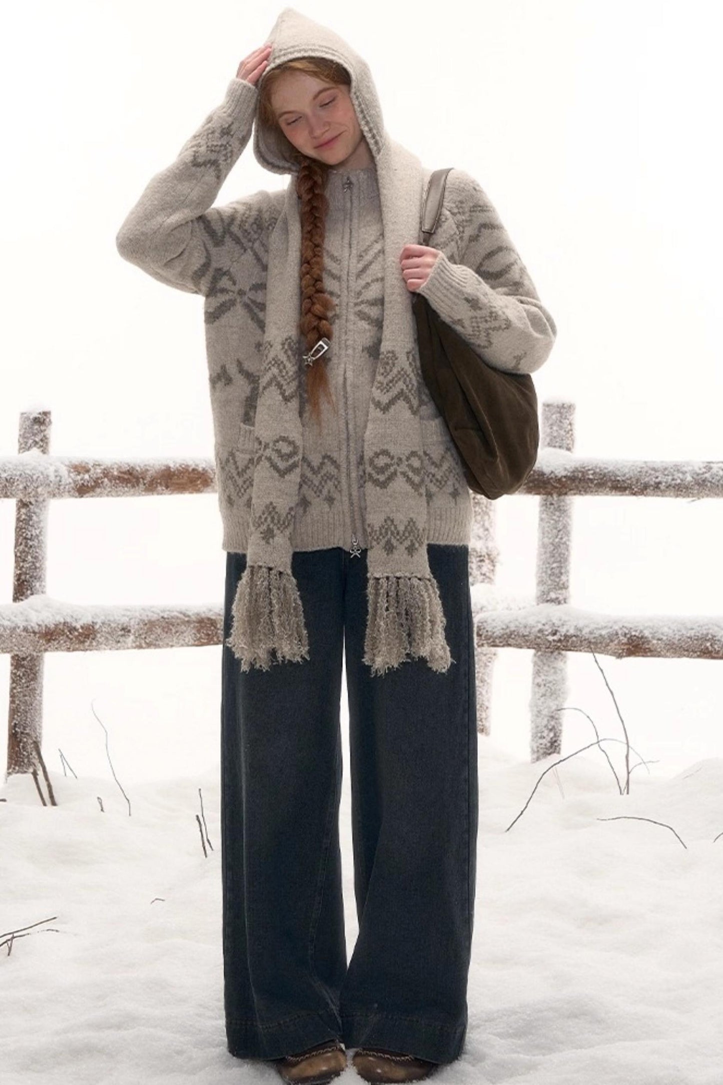 Retro Wool Scarf Hat