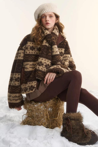 Reversible Fair Isle Fleece Jacket Set