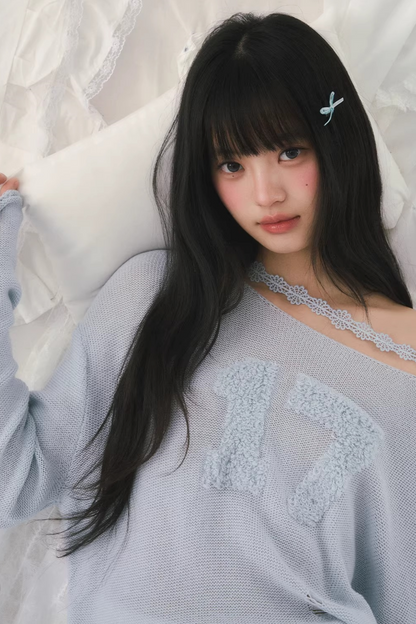 Jacquard Off-Shoulder Blouse