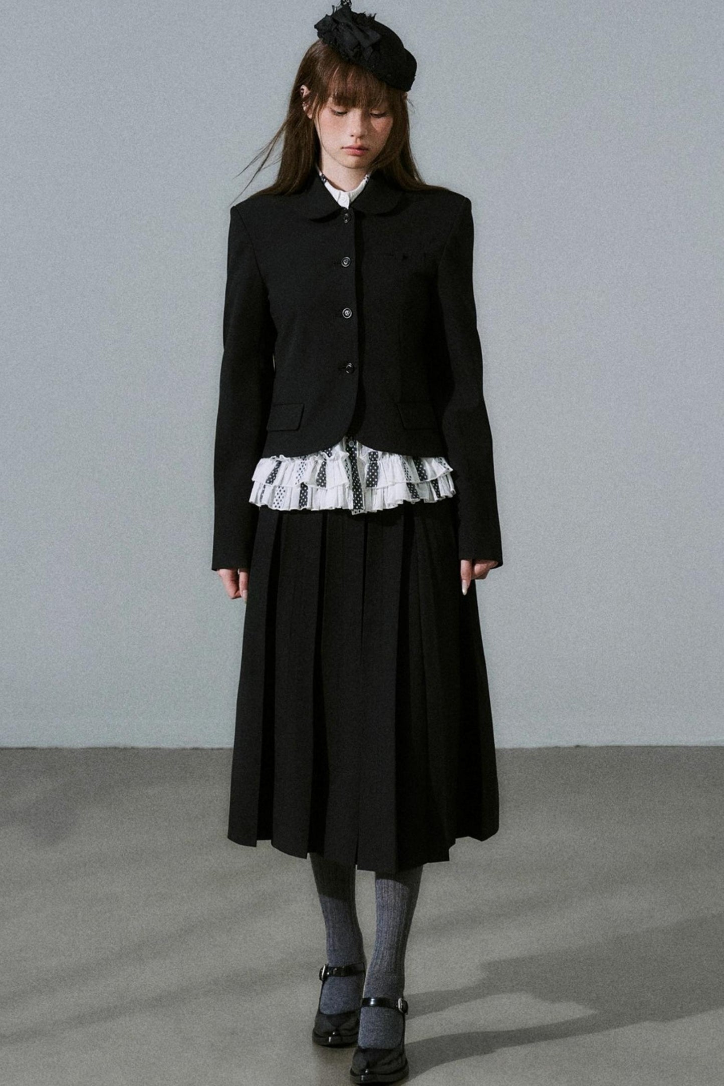 Japanese Girl Pleated Jacket Set-Up
