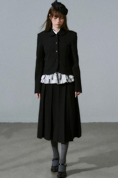 Japanese Girl Pleated Jacket Set-Up
