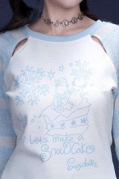 Energetic Striped Raglan Sleeve T-Shirt