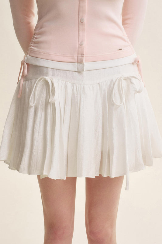 Balletcore Pleated Bow Skirt