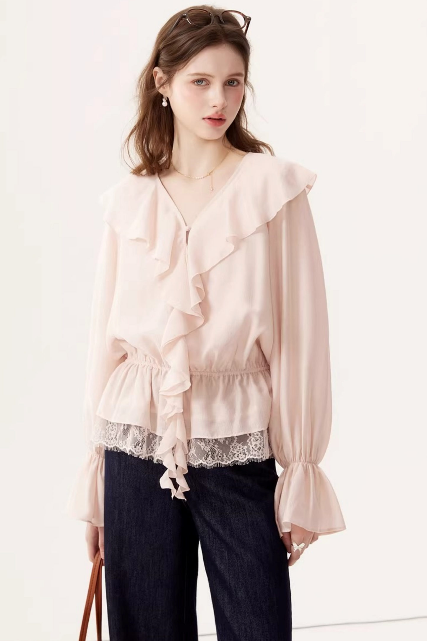 Tencel Ruffle Blouse