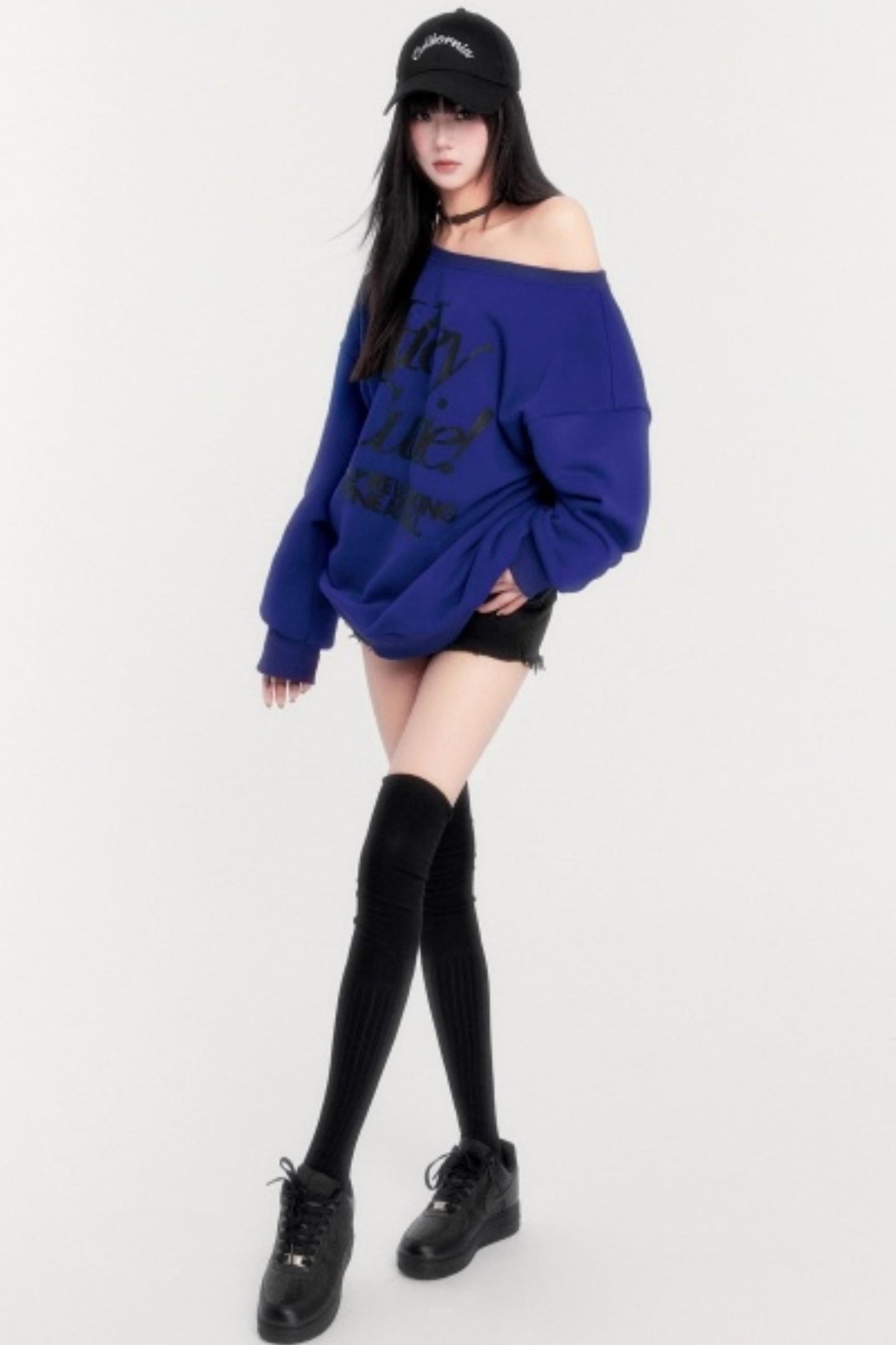 Loose Fleece Long-Sleeved Sweatshirt
