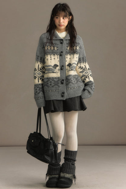 Vintage Lapel Cardigan