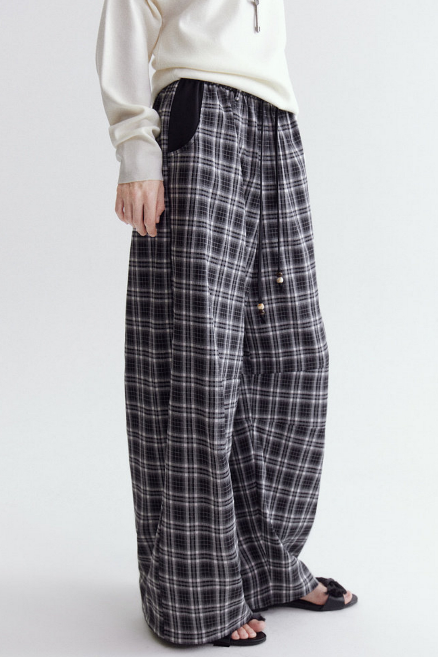 Classic Plaid Patchwork Pants