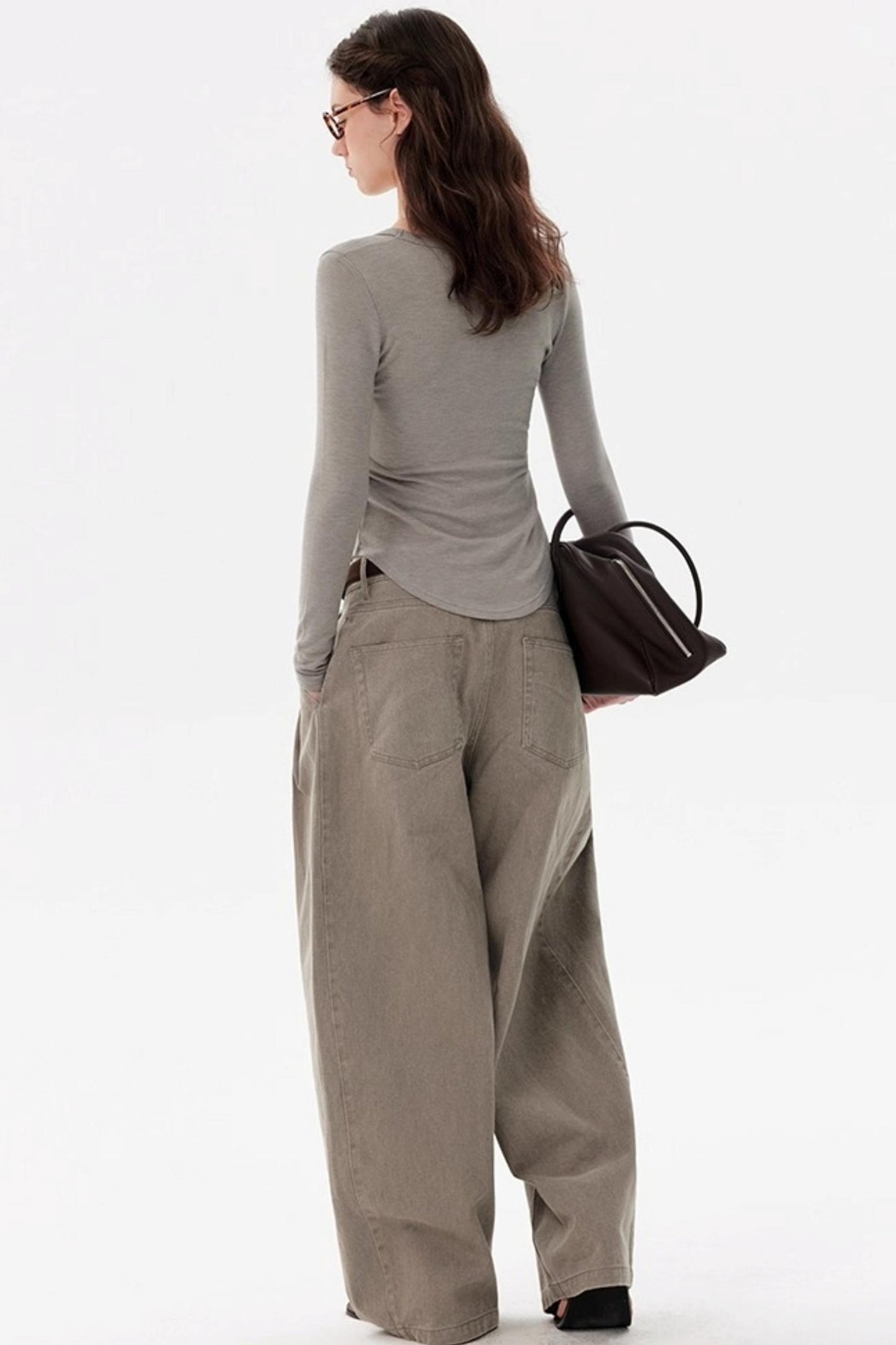 Tencel Wool Crew Neck Top