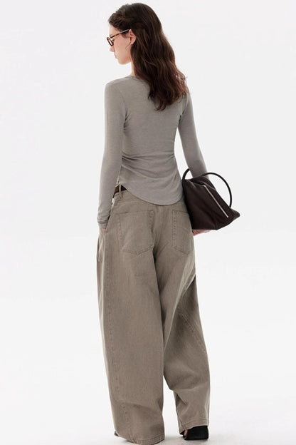 Tencel Wool Crew Neck Top