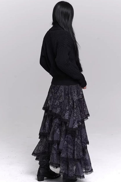 Soft Gray V-Neck Knit Sweater