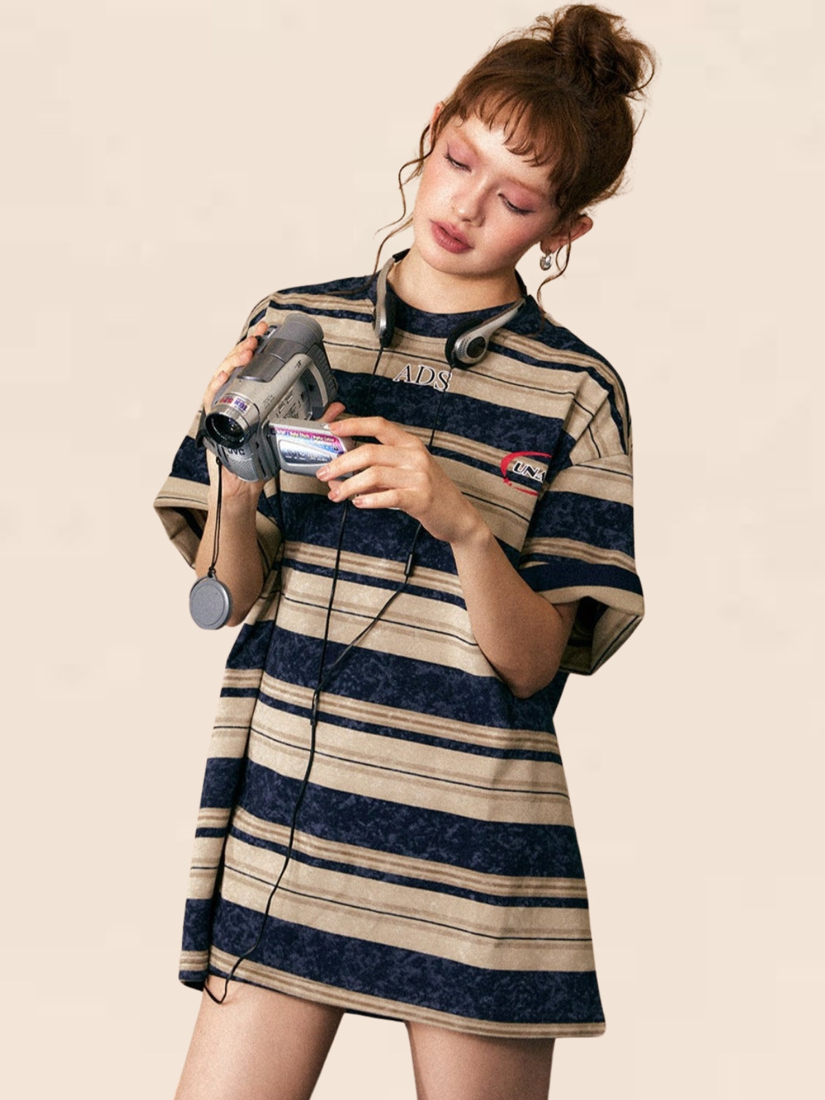 American Stripe Print T-Shirt