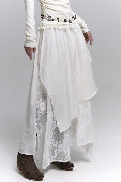 Artistic Brown Long Skirt