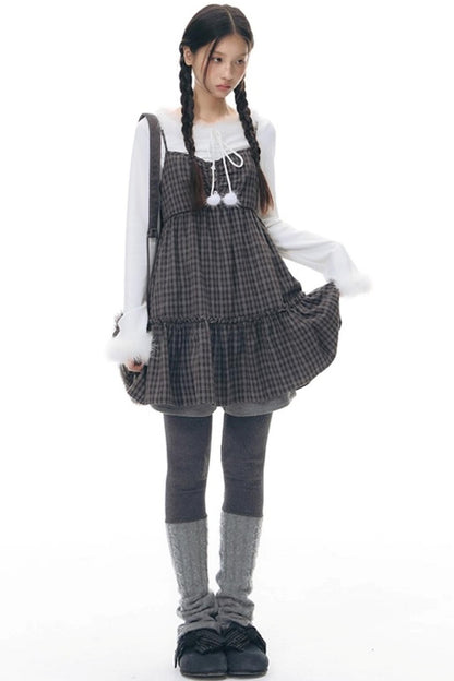 Patchwork Tweed Bootcut Shorts