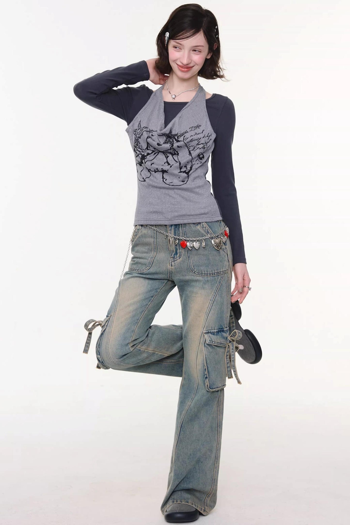 Butterfly Edge Flared Jeans