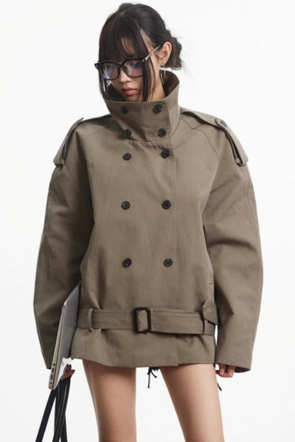 Retro Dark Khaki Work Jacket