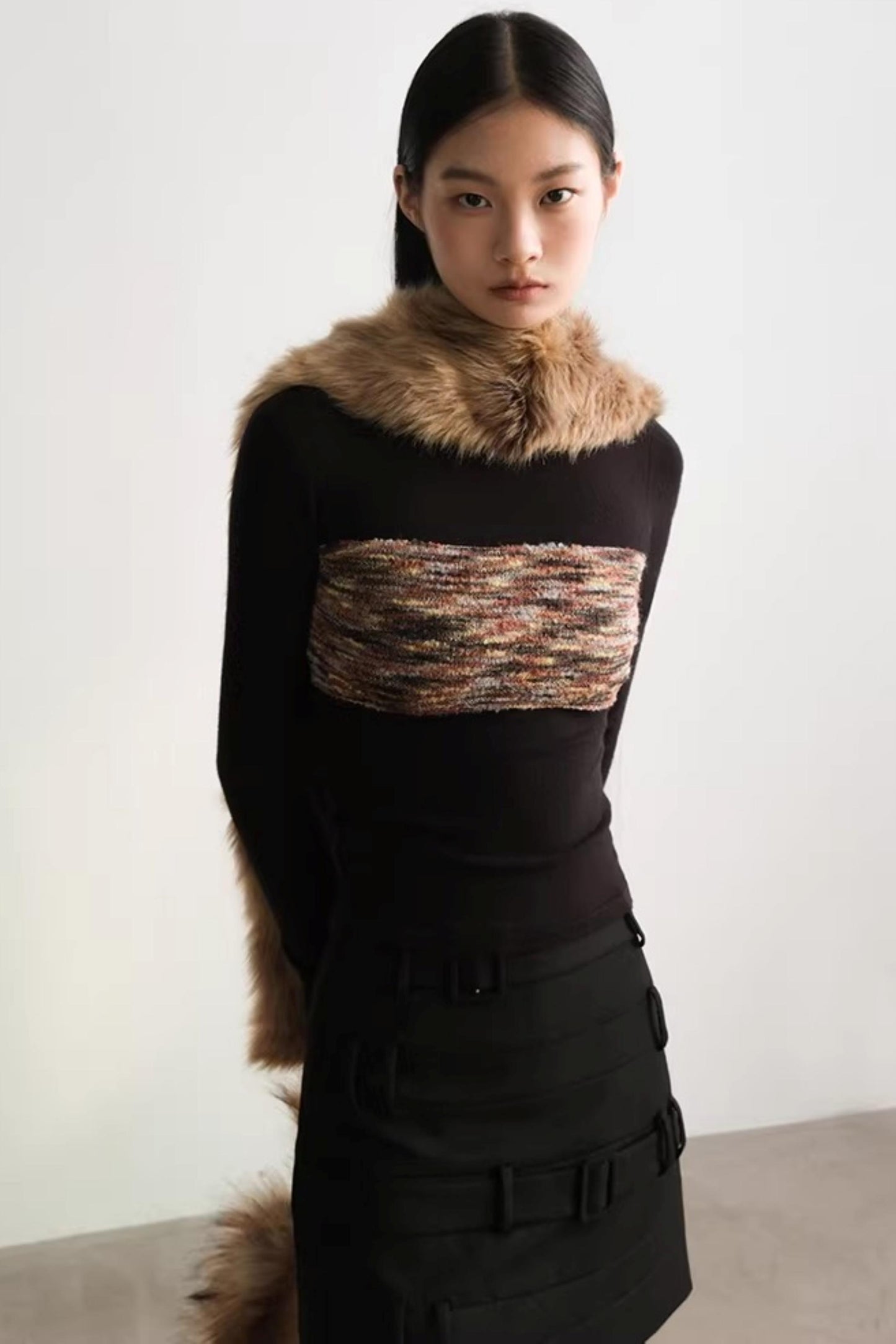 Textured Shadow Wool Sweater