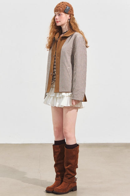 Suede Doll Collar Jacket