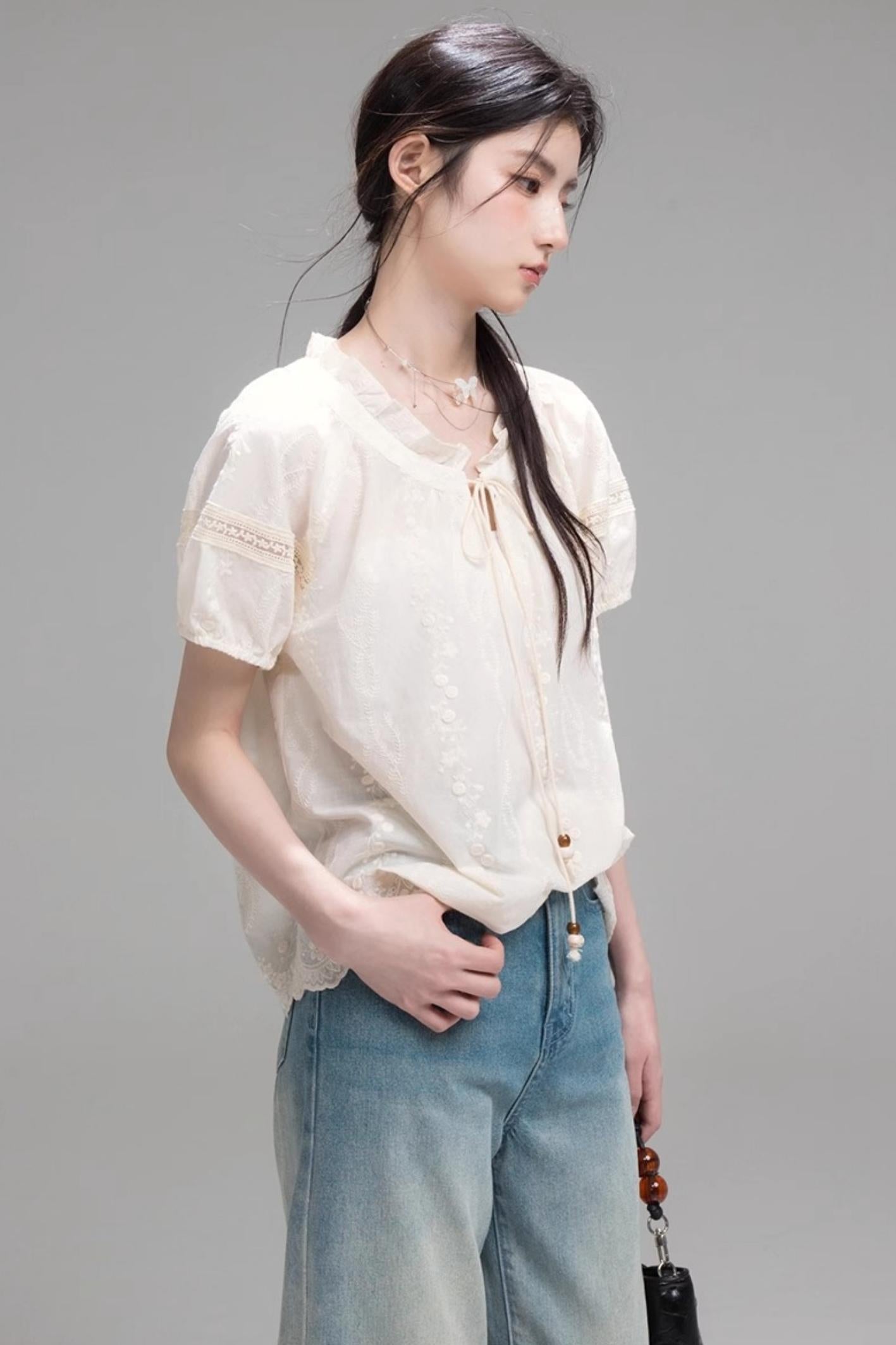 Apricot Lace Bubble Tee