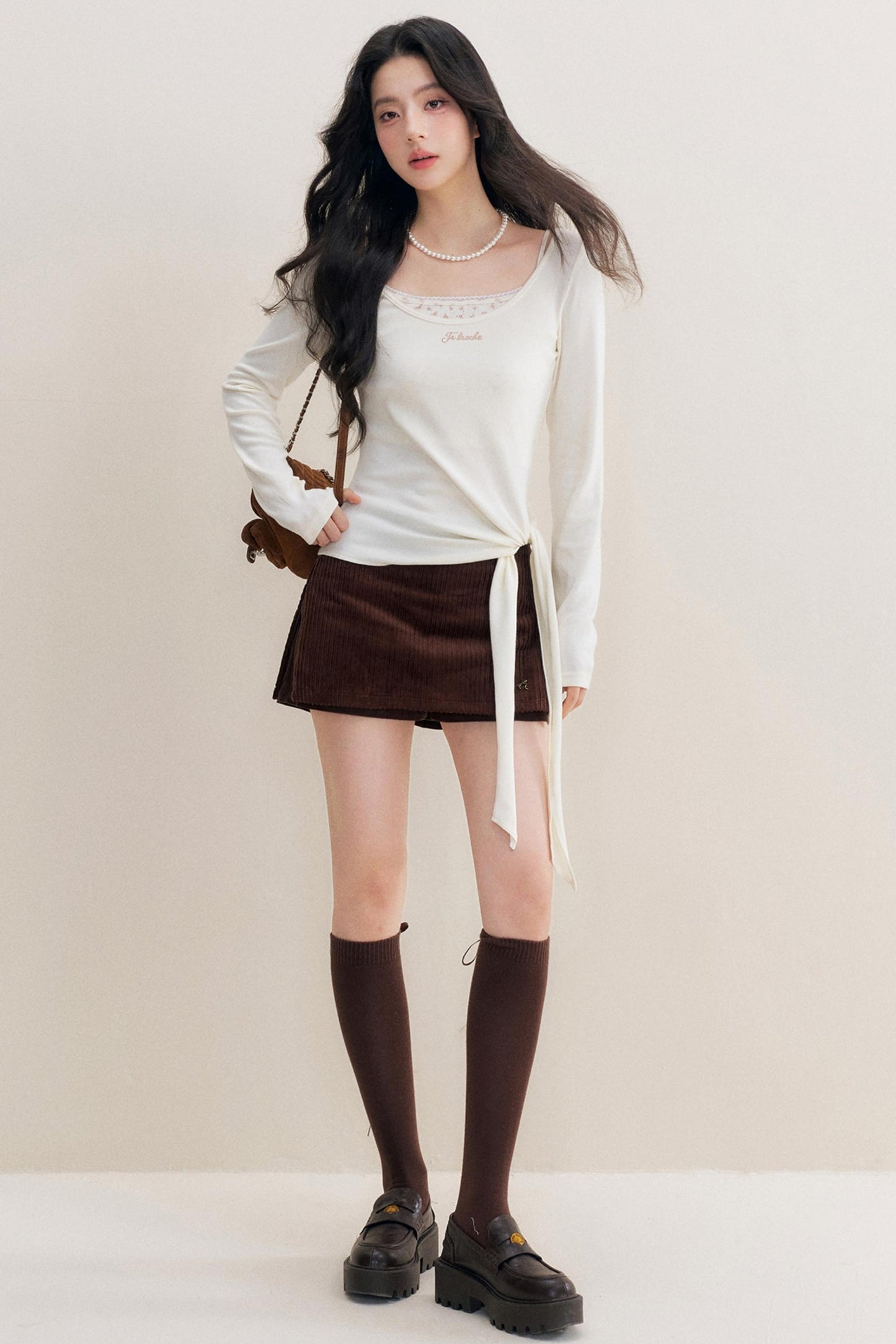 Luxury Corduroy A-Line Skirt