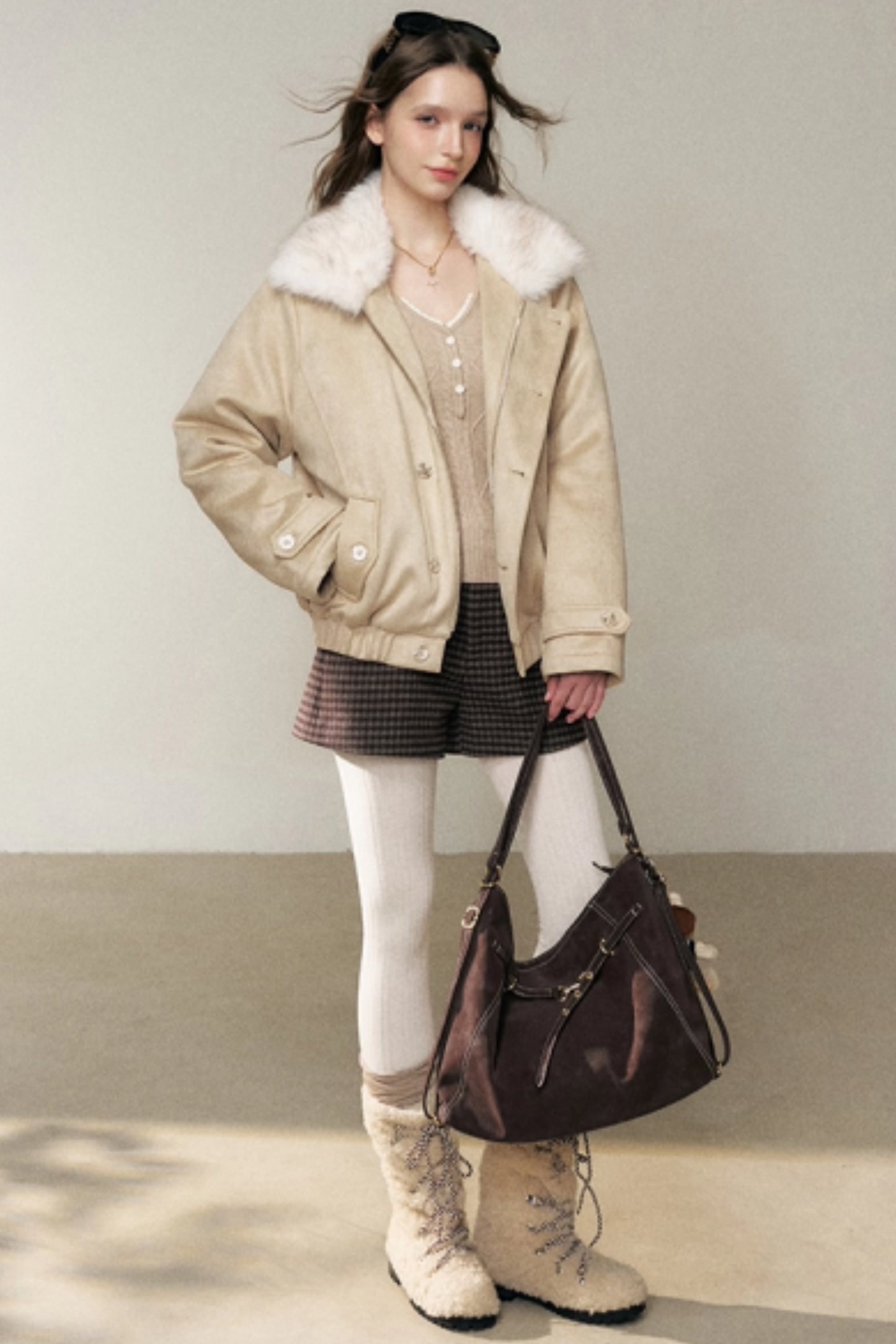 Light Khaki Suede Jacket