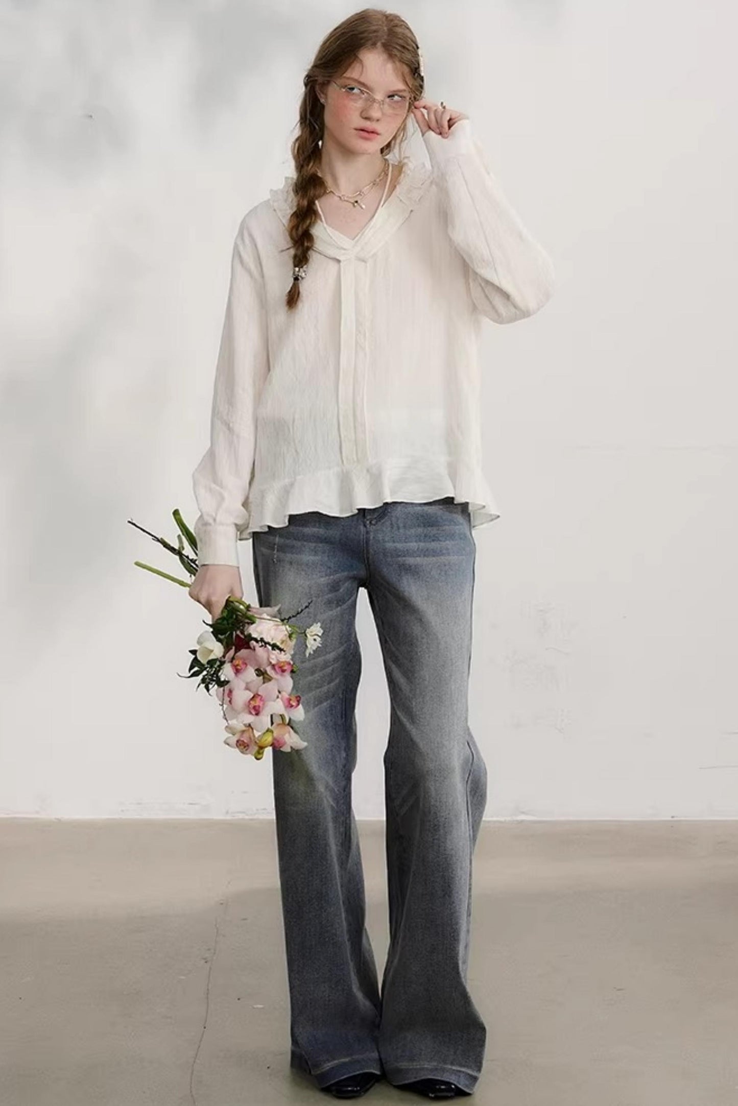 Little Cat Paw Denim Pants