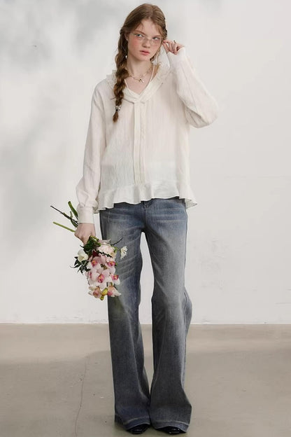 Little Cat Paw Denim Pants