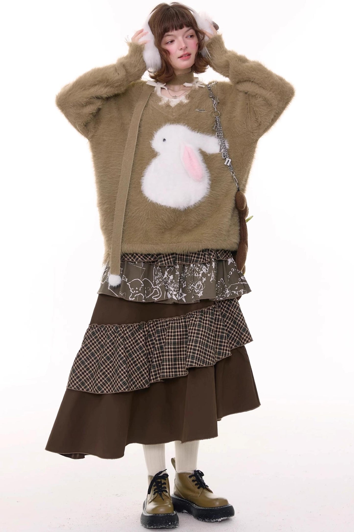 Autumn Winter High-Waisted Slimming Skirt