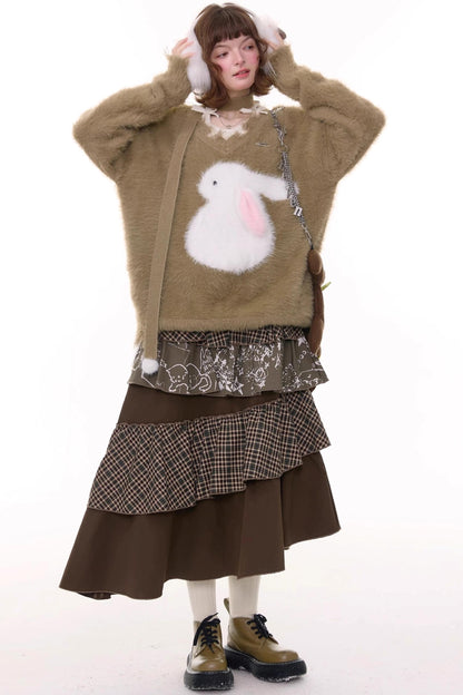 Autumn Winter High-Waisted Slimming Skirt