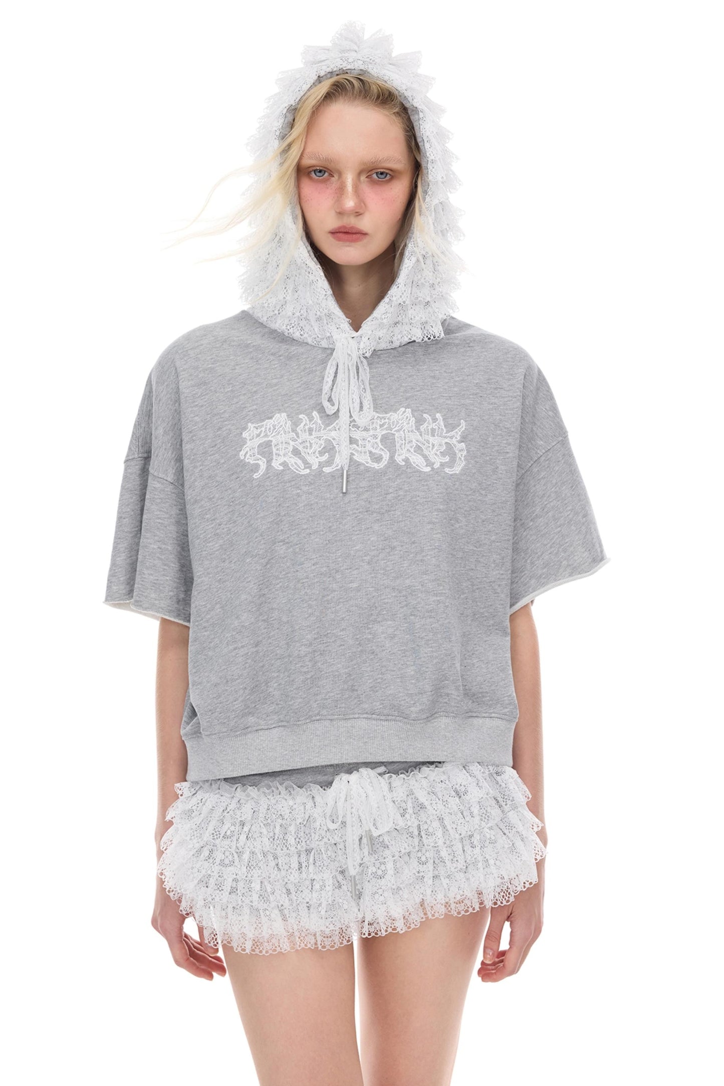 Lace Hooded Tee