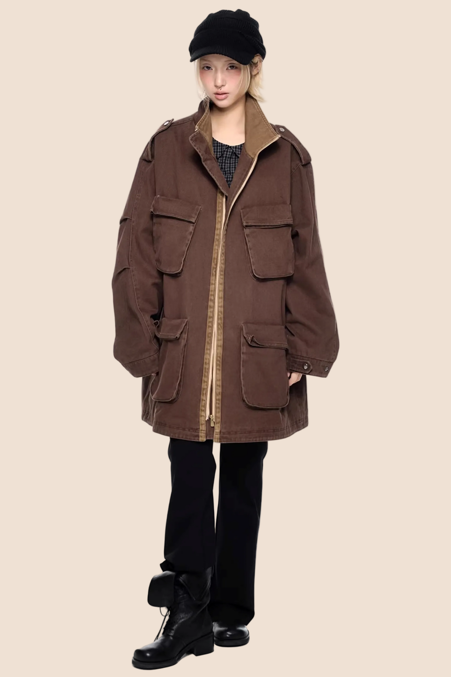 Washed Vintage Contrast Jacket