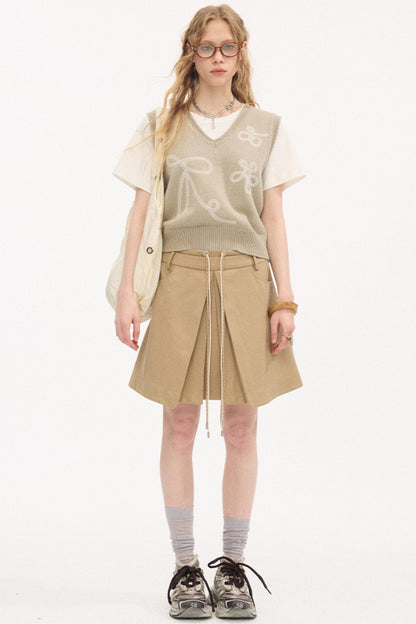 Dot Embroidery Knitted Vest